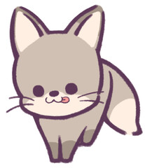 ぺろりと舌を出すきつね