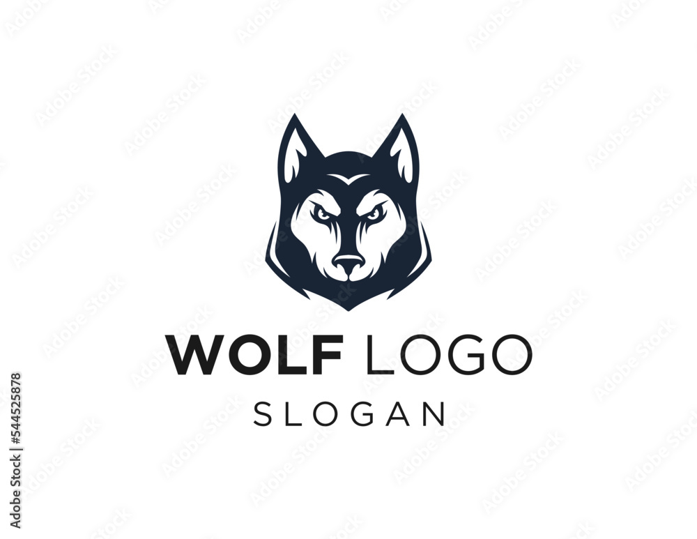 Poster logo design about wolf on a white background. made using the coreldraw application.