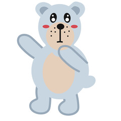 Obraz na płótnie Canvas cute bear childish hand drawn vector element