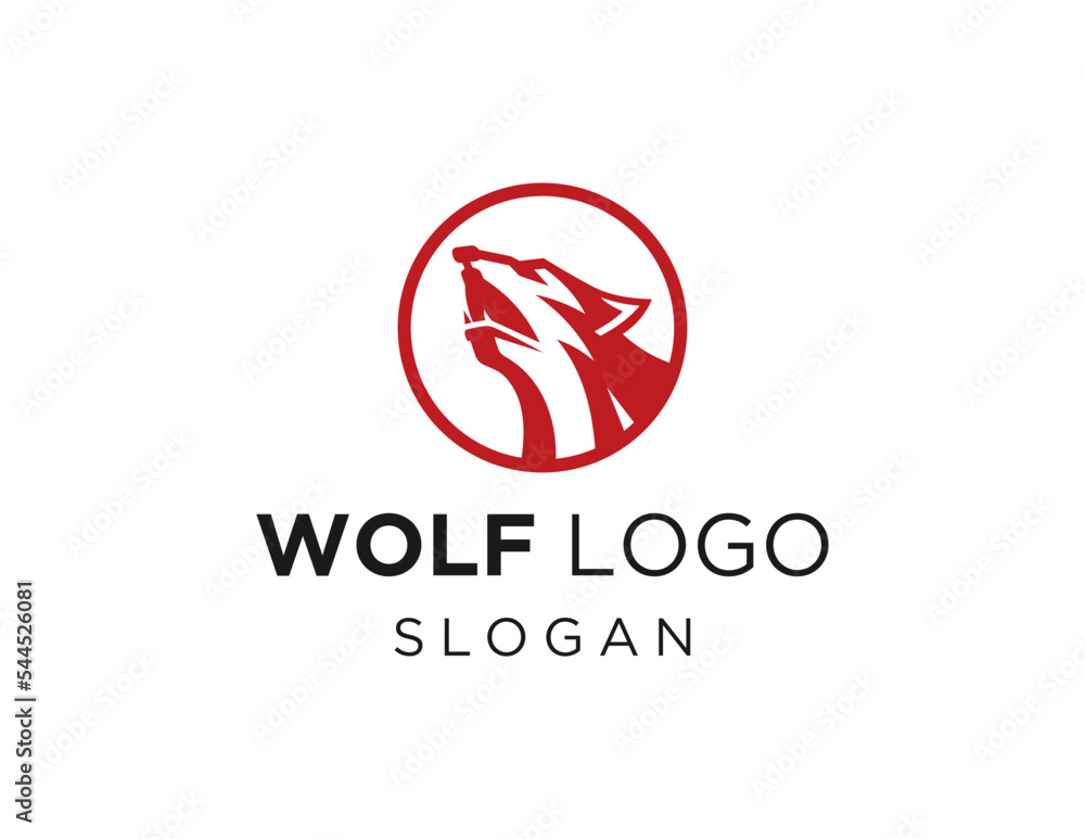 Poster logo design about wolf on a white background. made using the coreldraw application.