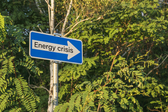 Schild mit der Aufschrift Energy crisis