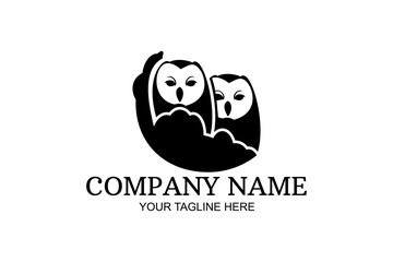 Obraz premium Owl Company Logo Vector Illustration. Suitable for business company, modern company, etc.