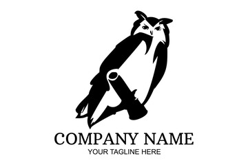 Owl Company Logo Vector Illustration. Suitable for business company, modern company, etc.