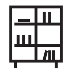book bookshelf furniture house icon