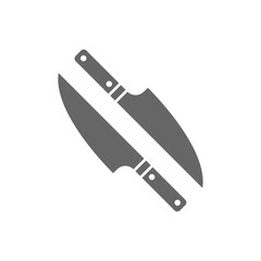 Knife icon logo design illustration