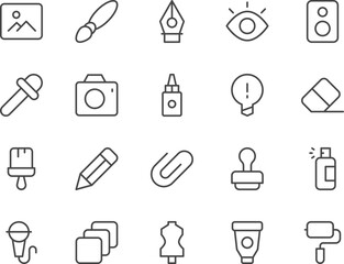 Art line icons set.