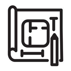 Building Interior Plan Planning Icon