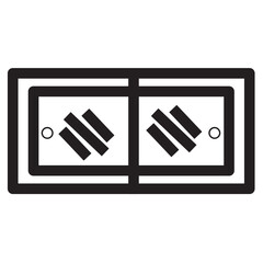 Building Construction Glass Home House Interior Window Icon