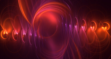3D rendering abstract colorful fractal light background