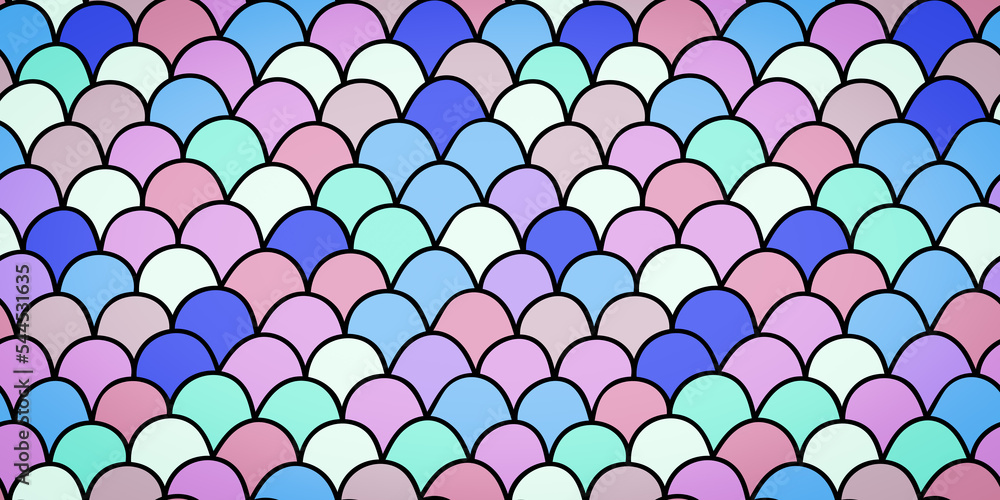 Poster Abstract color scale pattern. Fish scale colorful texture.