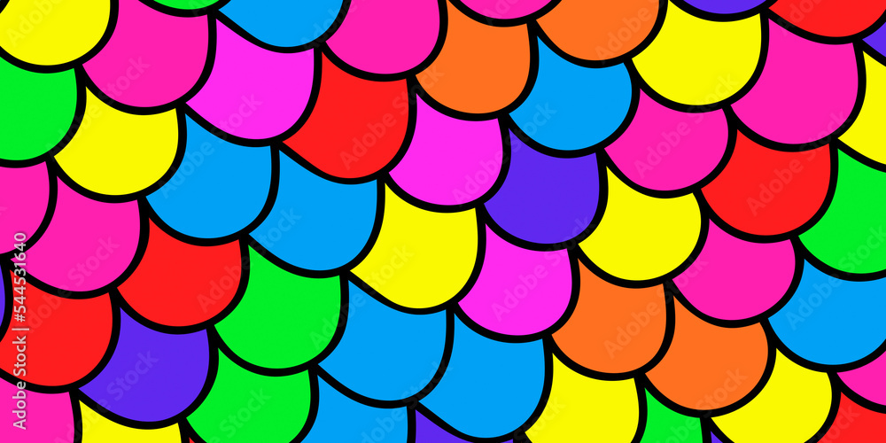 Poster Abstract color scale pattern. Fish scale colorful texture.