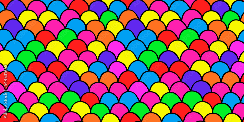 Poster Abstract color scale pattern. Fish scale colorful texture.