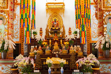 Buddhist temple. Nha Trang City, Vietnam. Long Son Pagoda. 