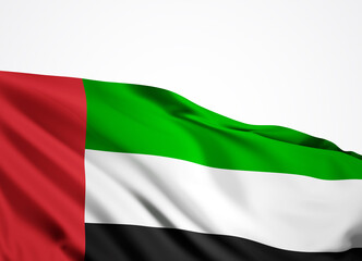 United Arab Emirates flag on a white background