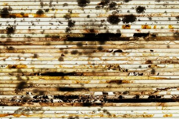 Background, texture of a plastic surface from time to time covered with mold, dirt and moss