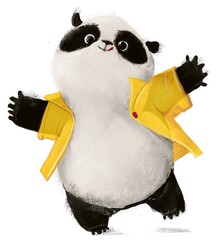 Cute cartoon panda character © cofeee