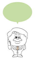 語るビジネスマン