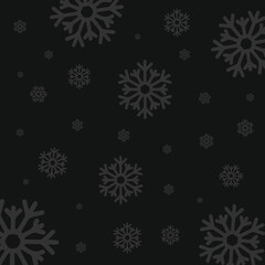 Naklejka na ściany i meble Snowflakes on black background