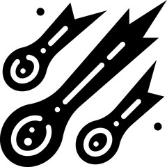 meteor shower solid icon