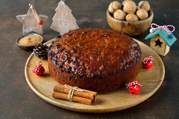 Traditional Christmas fruit  cake