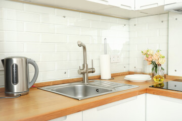 Concept of interior, a cozy kitchen interior