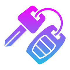 Smart Key Glyph Gradient Icon