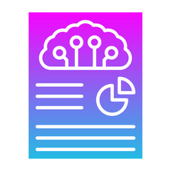 Report Glyph Gradient Icon