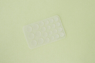 Acne pimple patch to get rid of zits . New set with green background