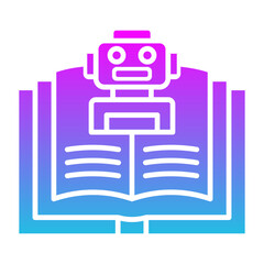 Machine Learning Glyph Gradient Icon
