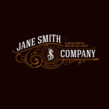 Vintage Logo with JS monogram