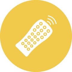 Remote Control Multicolor Circle Glyph Inverted Icon