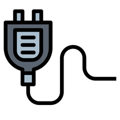 plug filled outline icon style