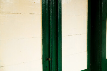 old wooden door with window