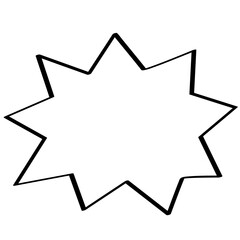 Speech bubble hand drawn illustration