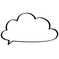 Speech bubble hand drawn illustration
