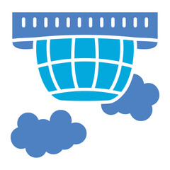 Smoke Detector Glyph Two Color Icon