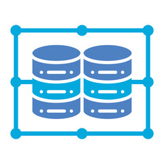 Data Glyph Two Color Icon