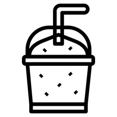 coffee line icon style