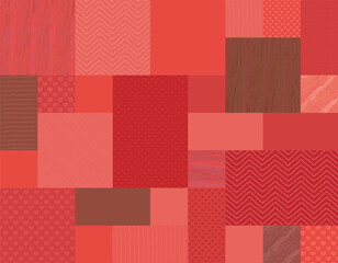 Fototapeta premium 背景素材 手書き風 バレンタインデー ハート 赤色
