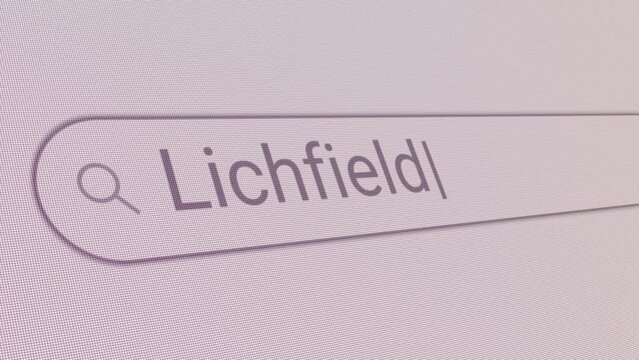 Search Bar Lichfield 
Close Up Single Line Typing Text Box Layout Web Database Browser Engine Concept