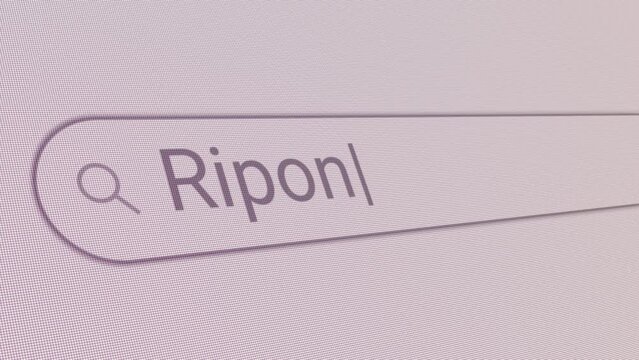 Search Bar Ripon 
Close Up Single Line Typing Text Box Layout Web Database Browser Engine Concept