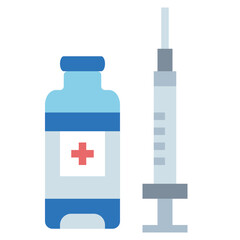 vaccine flat icon style