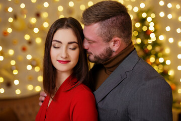 Stylish and loving couple enjoy each other