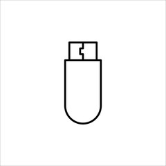 Usb line icon. Vector symbol in trendy flat style on white background. Web sing for design. EPS 10