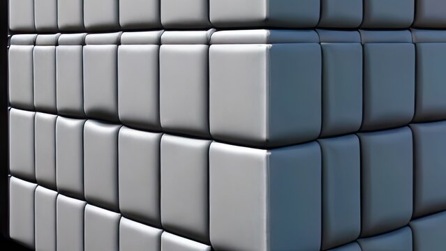 multiple metallic cubes