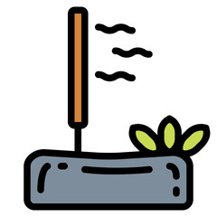 aromatherapy filled outline icon style