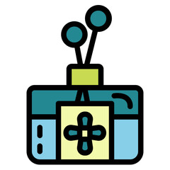 incense filled outline icon style