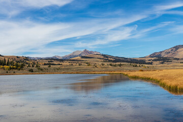 Lake at Yellowstone national park. USA.
