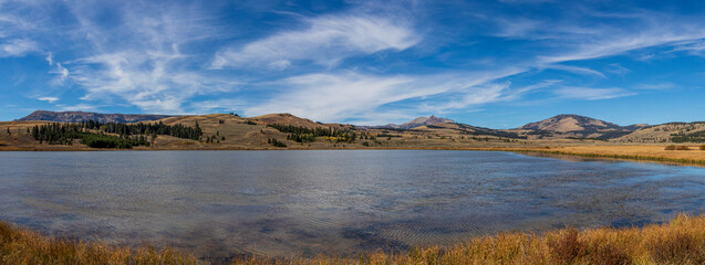 Lake at Yellowstone national park. USA.
