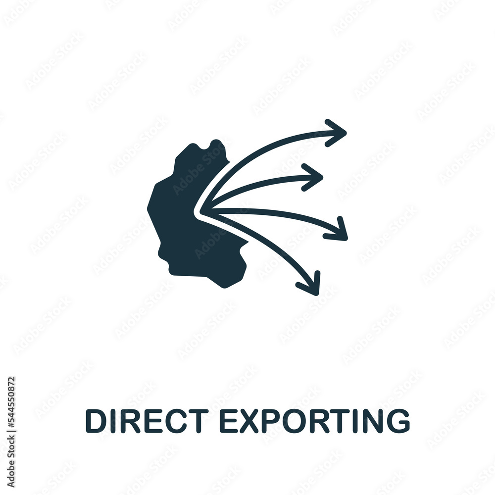 Poster direct exporting icon. monochrome simple global business icon for templates, web design and infograp